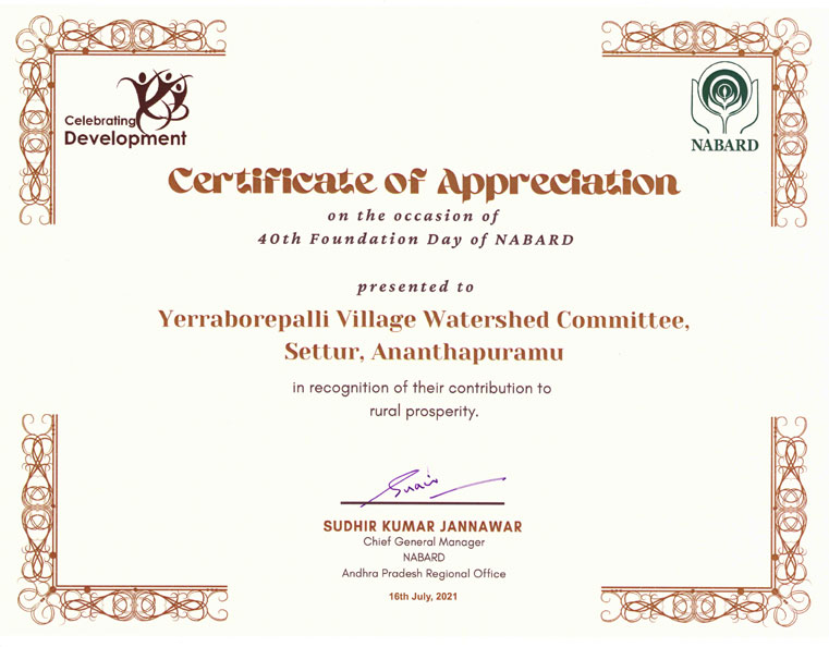 Certificate of Appreciation